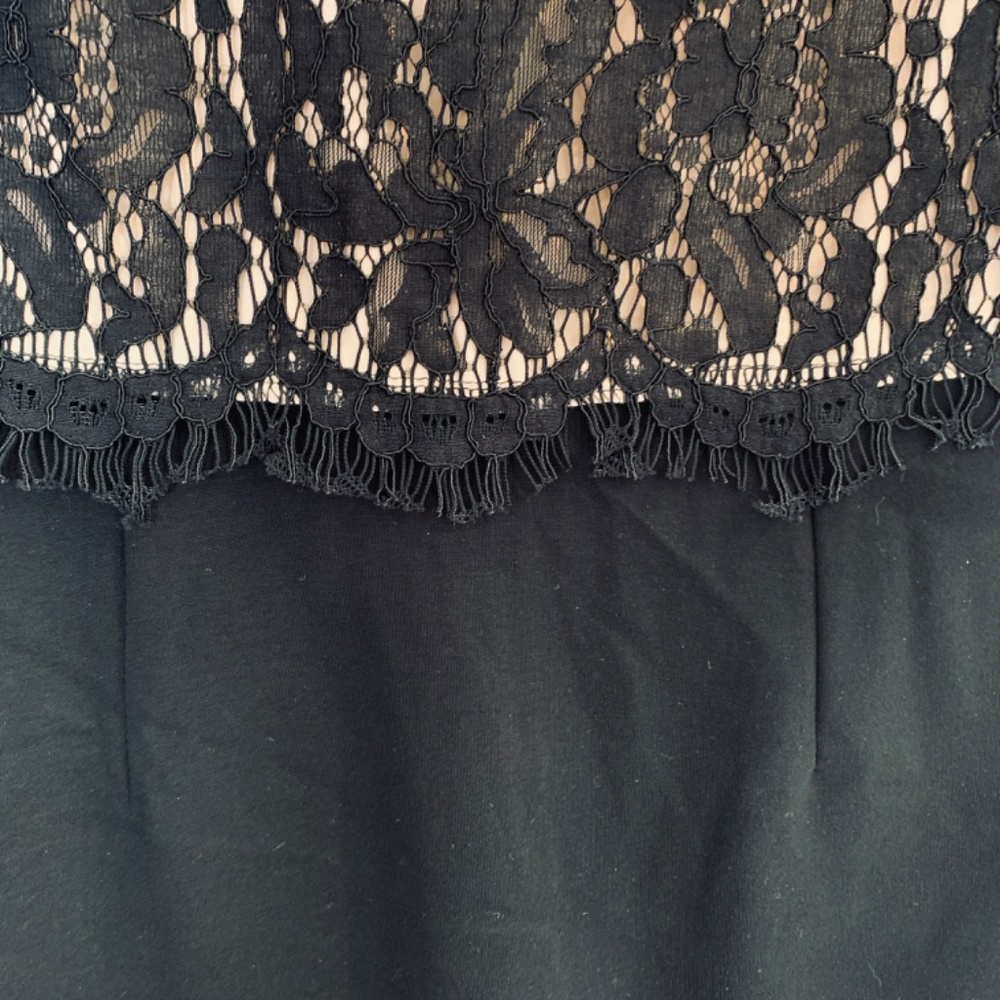 Lulus Dress Black Lace Bodycon Size Medium Long Sleeve LBD Whimsygoth Witchy - Picture 8 of 12